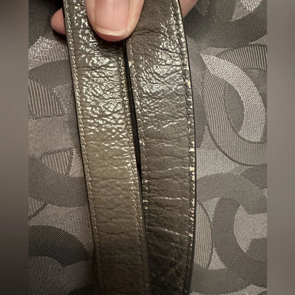 Coach Gray Monogram Hobo Shoulder Bag